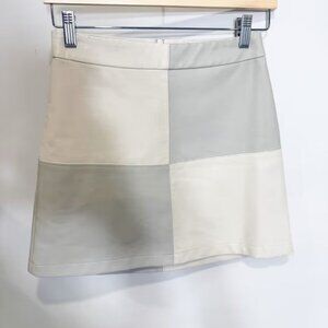 BB Dakota by Steve Madden Faux Leather Skirt - Bone Color